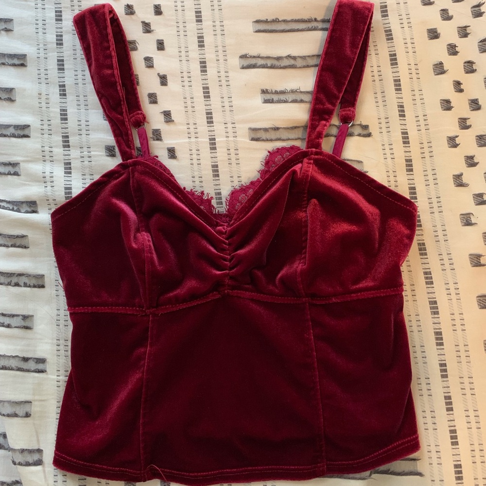 Abercrombie and Fitch Velvet Bustier To